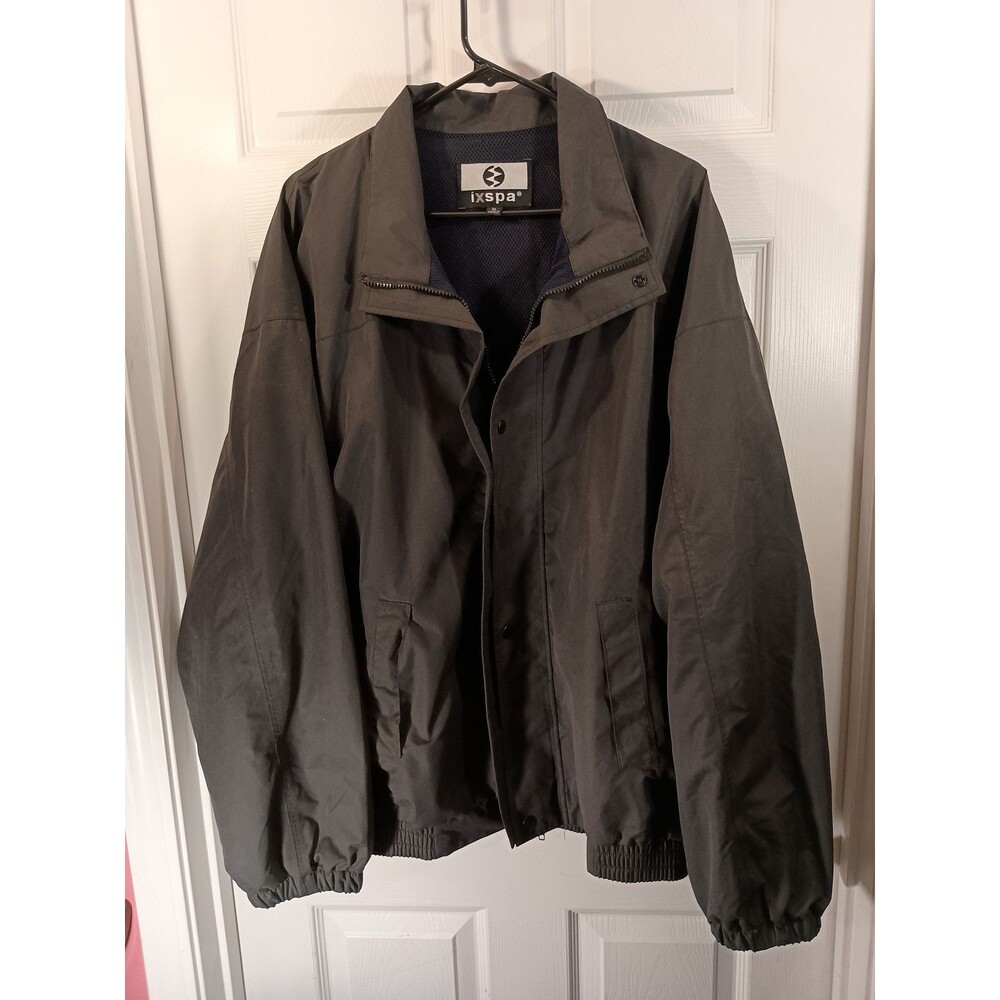 ixspa Jacket Size XL Dark Gray/Black Front Zip And Button